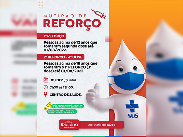 QUINTA TEM MUTIRÃO DE REFORÇO NO CENTRO DE SAÚDE!
