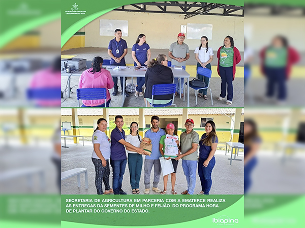 ENTREGA DE SEMENTES DO PROGRAMA HORA DE PLANTAR.