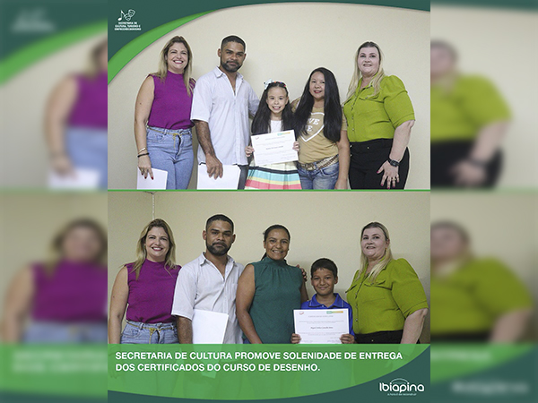 SECRETARIA DE CULTURA PROMOVE CERIMÔNIA PARA ENTREGA DE CERTIFICADOS DO CURSO DE DESENHO